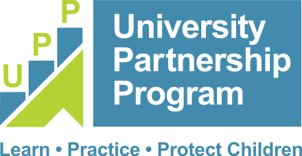UPP Logo. University Partnership Program. Learn, practice, protect children.